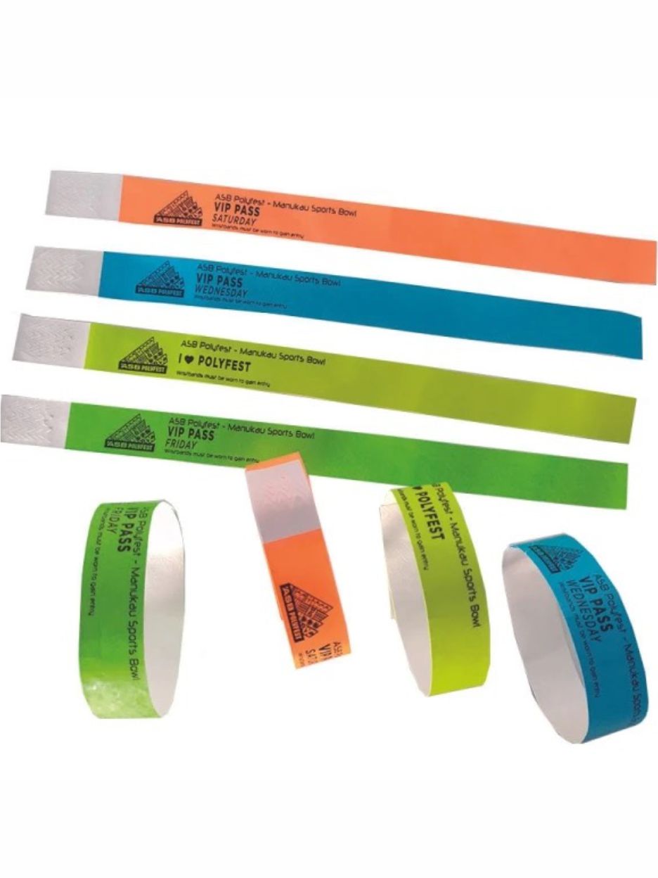 tyvek paper wristband print