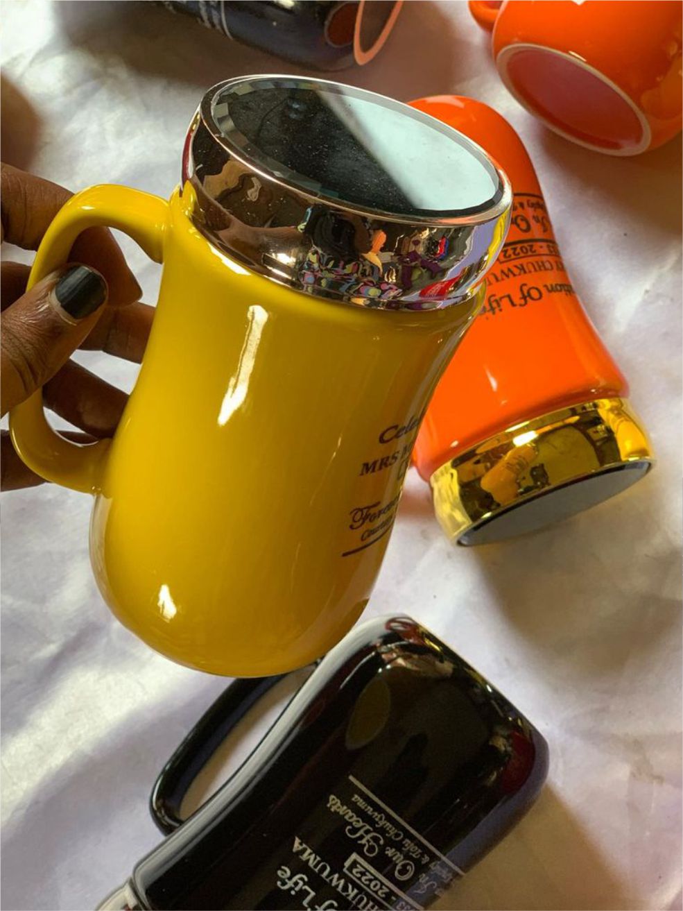 custom mirror lid mug print
